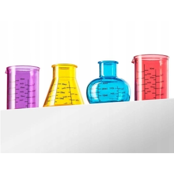 Kieliszki laboratoryjne 4 szt. Kielony – probówki na imprezę