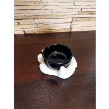 Popielniczka popielnica ręka do papierosów CZARNA