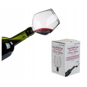 Wkręcany kieliszek konesera wina do butelki prezent