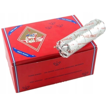 Węgielki samorozpalające trubularzowe Three Kings 40mm 100sztuk