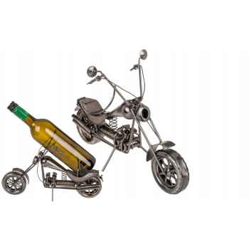 metalowy stojak na wino motocykl prezent dla motocyklisty