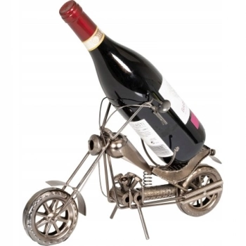 metalowy stojak na wino motocykl prezent dla motocyklisty