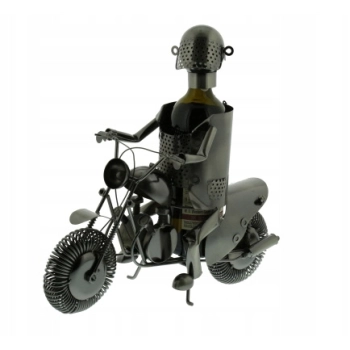 stojak metalowy na wino motor motocyklista