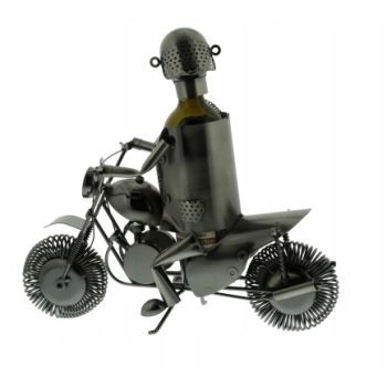 stojak metalowy na wino motor motocyklista