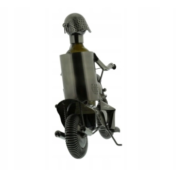 stojak metalowy na wino motor motocyklista